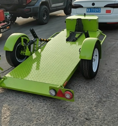 Rimorchio per moto con sollevamento idraulico semi-drop modello 100